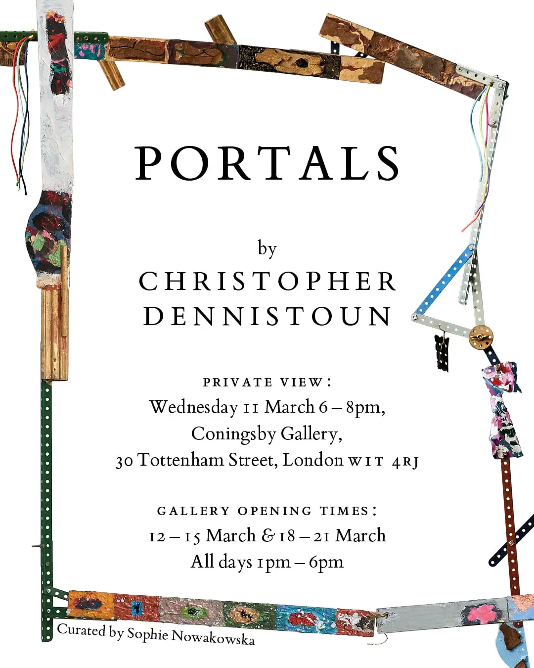 Christopher Dennistoun portals exhibition london